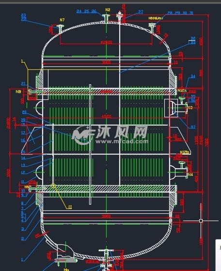 固定床反应器cad装配图