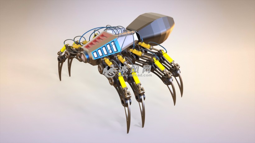 蜘蛛机器人制作模型图
