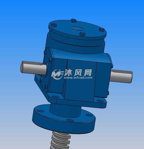 零部件模型 传动件 蜗轮/蜗杆机构  jwm002dr梯形丝杆型升降机  jwm