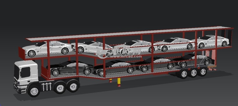 轿运车建模模型 - 专用车图纸 - 沐风网