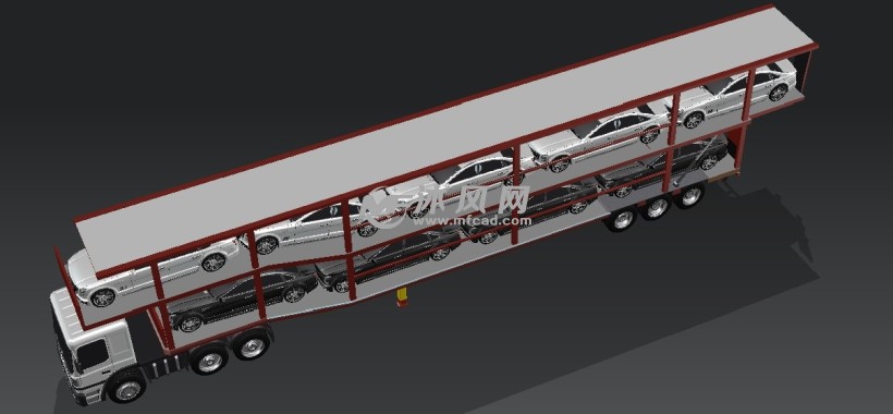 轿运车建模模型 - 专用车图纸 - 沐风网