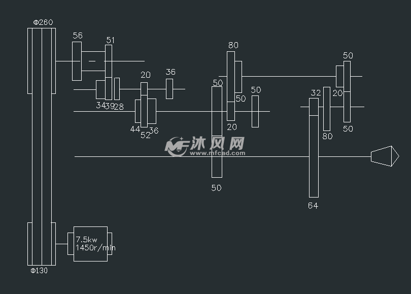 普通车床c6201传动系统设计