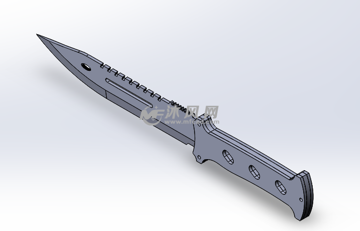 匕首(含三维图) - 军工模型图纸 - 沐风网