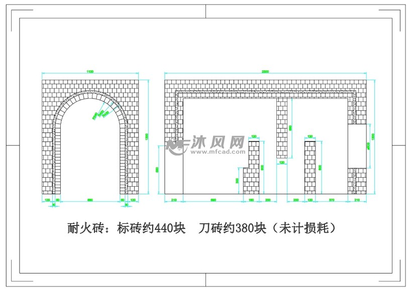 滚筒烘干机配用1mx2.8m自建砖混热风炉