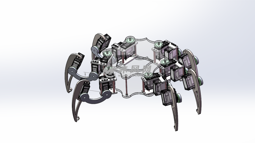 六足机器人机械结构模型