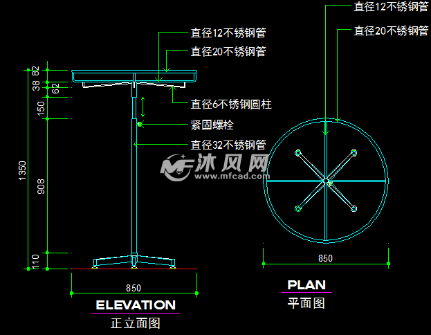 服装店衣架货架dwg图纸