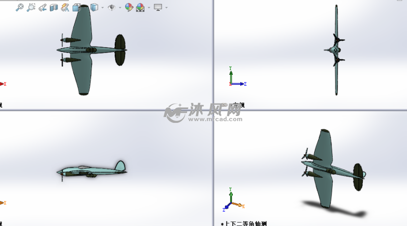 斯图卡式俯冲轰炸机模型三视图