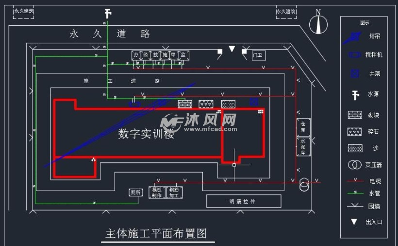 主体施工平面布置图