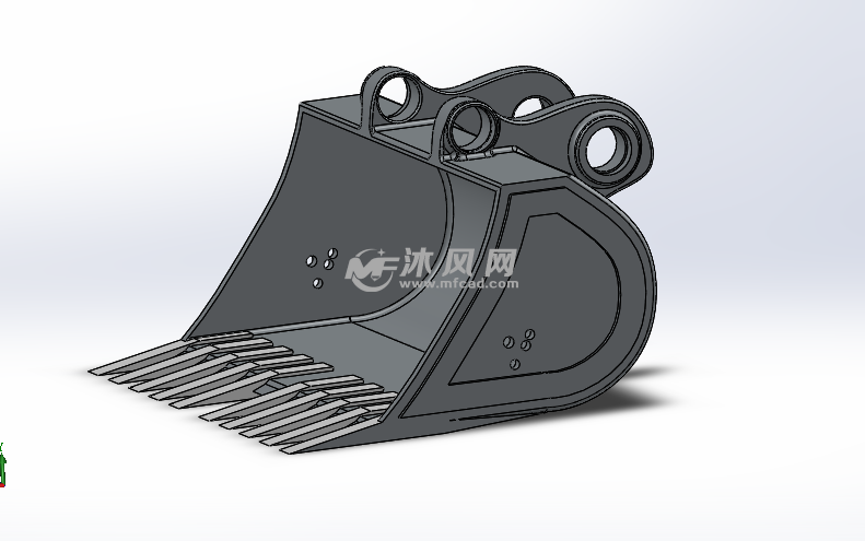 挖掘机铲斗模型图纸