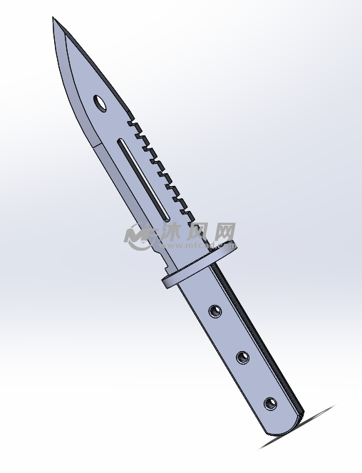 军工匕首三维模型 军工模型图纸 沐风网