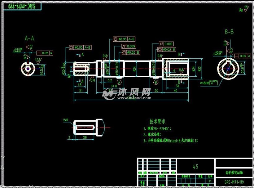 src-m71扫路车副发动机总成全套图纸