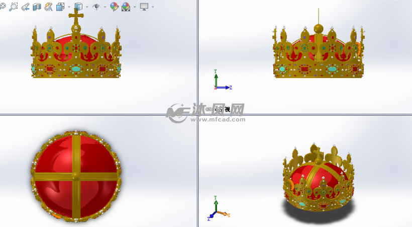 加冕皇冠模型图