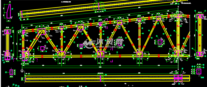24m梯形钢屋架设计施工图纸