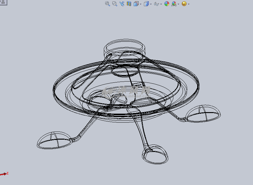 玩具型飞船设计模型 - 未来科技图纸 - 沐风网