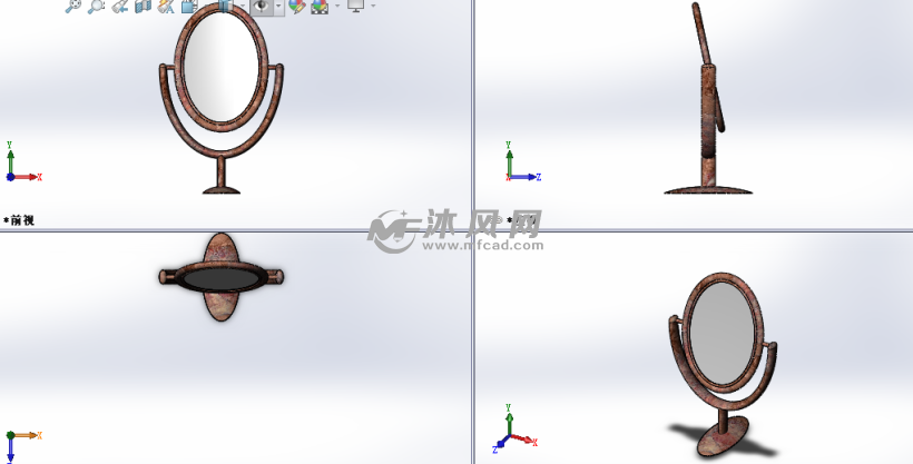 镜子设计模型三视图