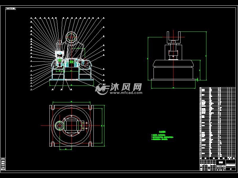 焊接机械手底座装配图