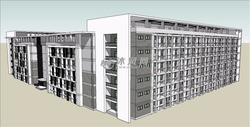 某大学校园宿舍楼su模型