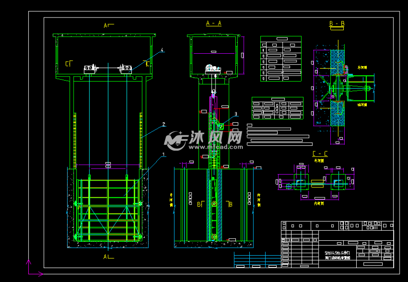 5mx4.9m工作门启闭机布置图