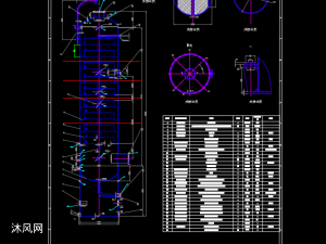 乙醇水连续分离筛板式精馏塔cad图