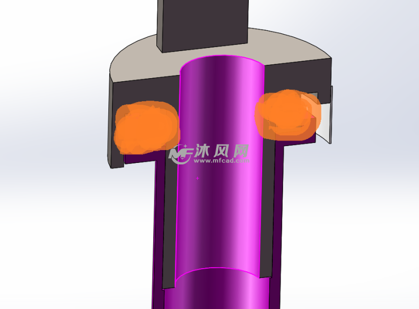 c5225大立车 系统箱悬臂总装配图推力球轴承安装局部