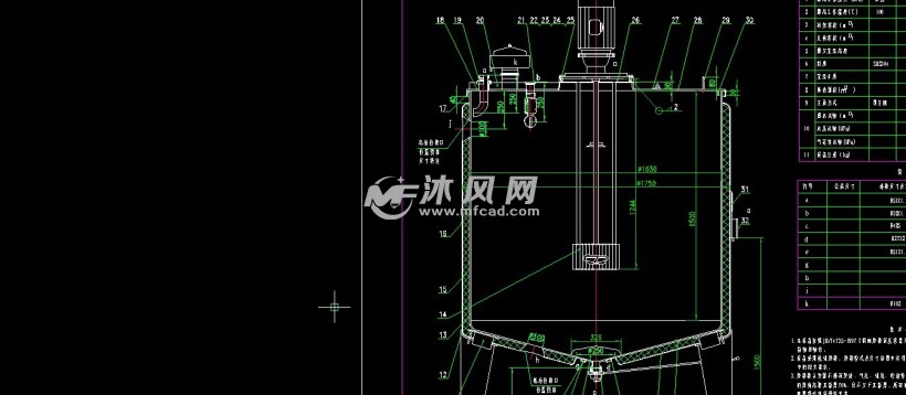 3t开启式高速乳化罐技术图纸