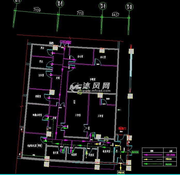 病理科cad图 - autocad室内设计图纸 - 沐风图纸