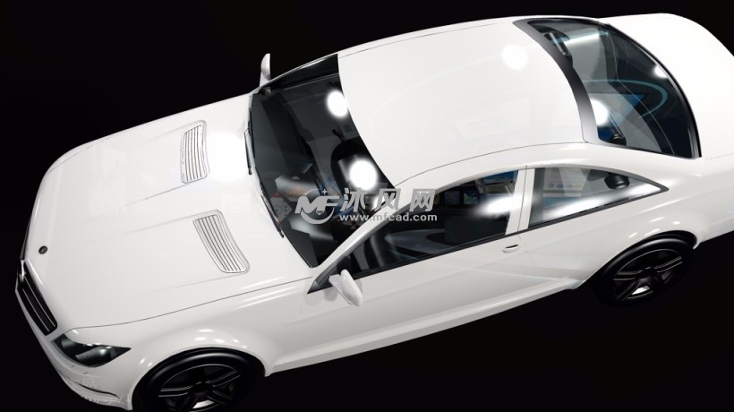 一款大气磅礴的奔驰轿车AUTOCAD三维模型文