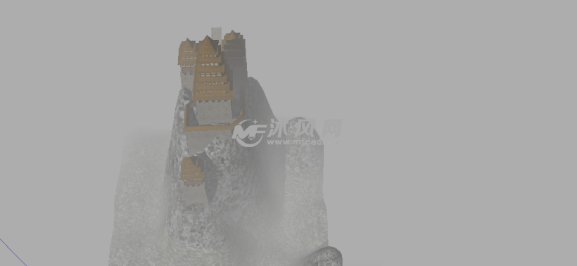 中国的城堡模型图 - sketchup中国古代建筑模型下载 - 沐风图纸