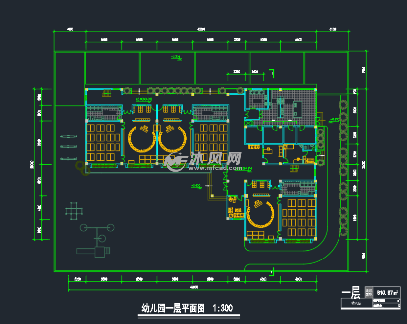 cad幼儿园平面图