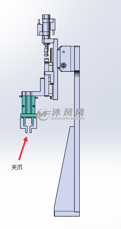 简单yz两轴气缸机械手夹爪搬运机构