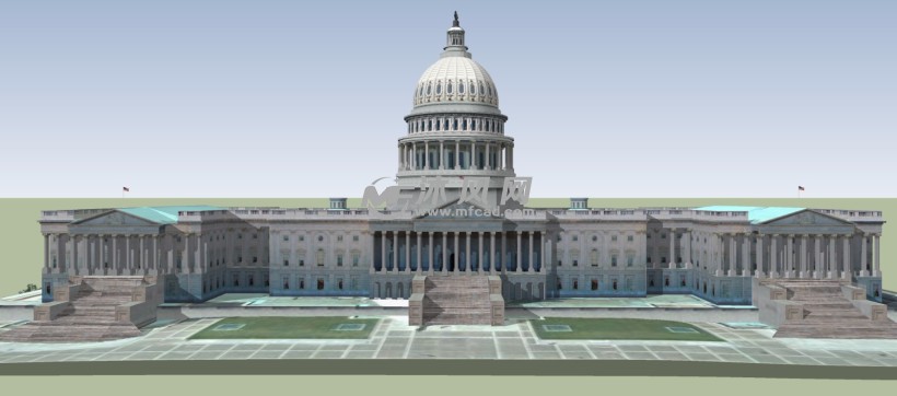 美国白宫宫殿建筑模型
