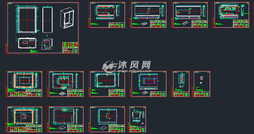 柜体四周和前后门详细图纸