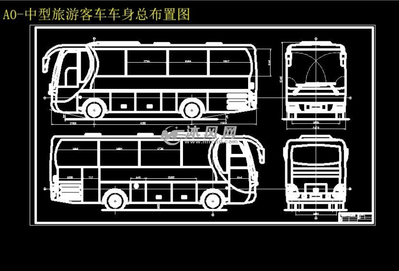 中型旅游客车车身总布置设计 - 汽车设计及零部件