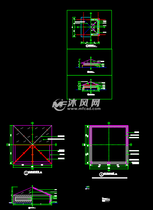 地下车库采光井装修设计施工图纸