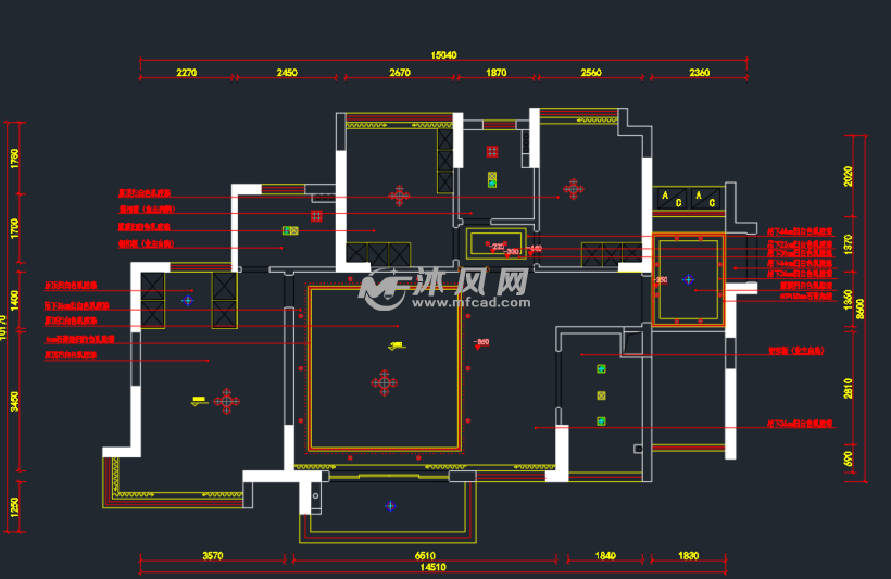 依云上城室内设计施工图 - autocad室内设计图纸