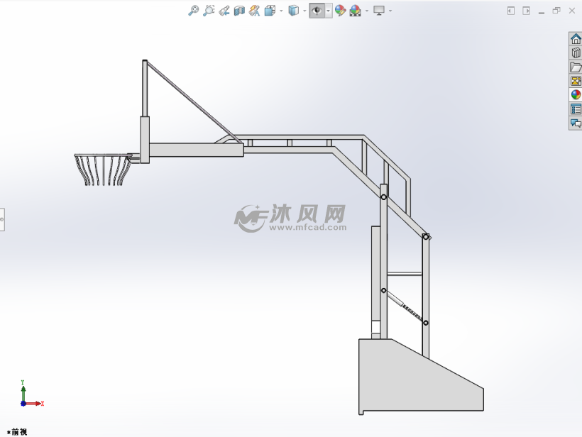 篮球架装配模型设计建模
