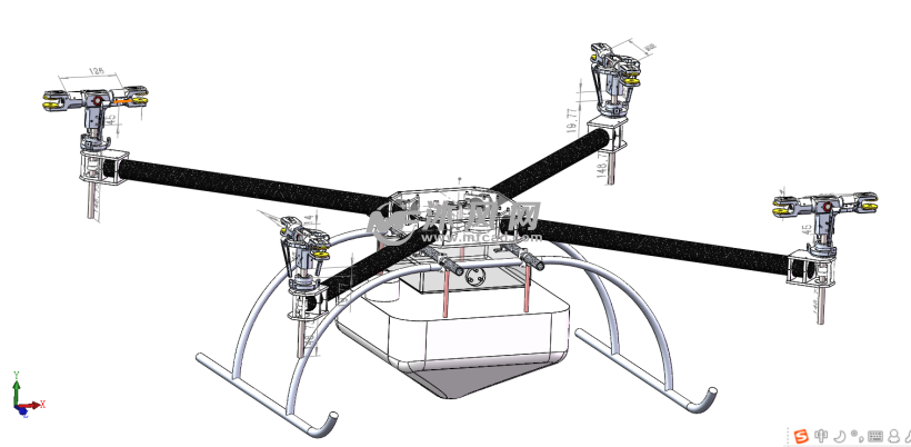 四旋翼植保无人机模型