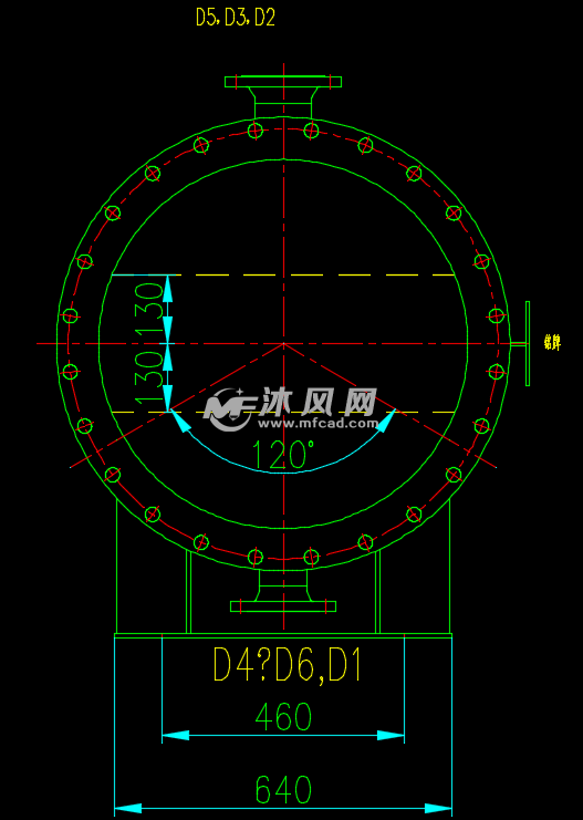 u型管浮头式换热器dn700 - 换热压力容器图纸 - 沐风网