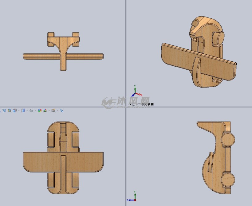 玩具木飞机模型