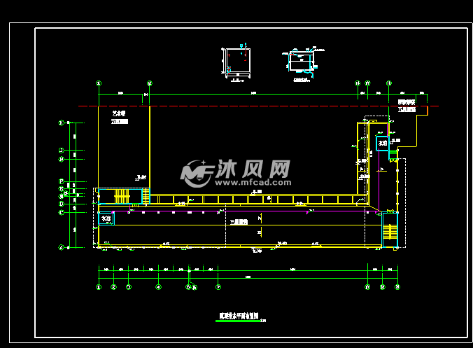 屋顶排水平面布置图