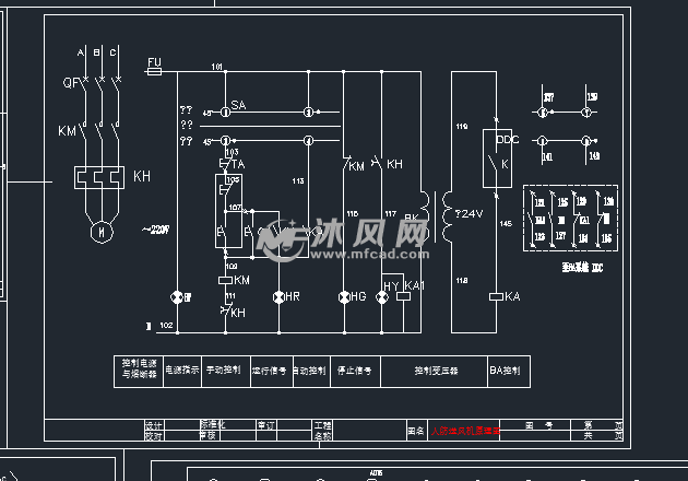 各类风机电气原理接线图 - 电气控制原理图纸 - 沐风
