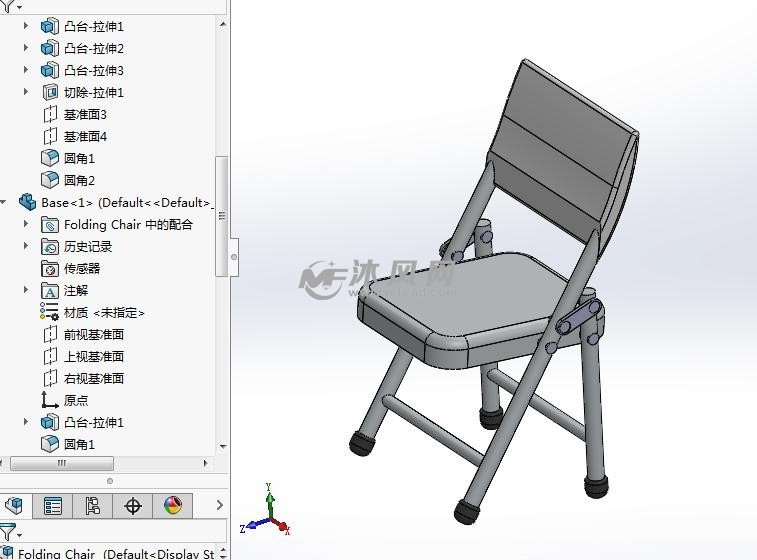 折叠椅模型图纸