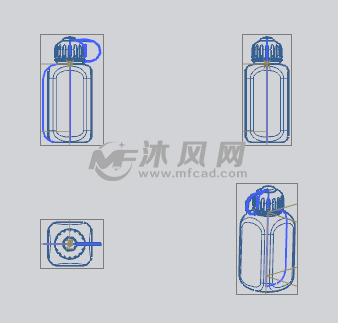 旅行杯初级建模 瓶子容器图纸 沐风网