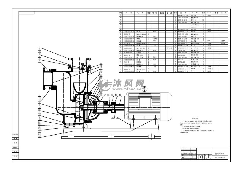 150zw200-15自吸排污泵装配图