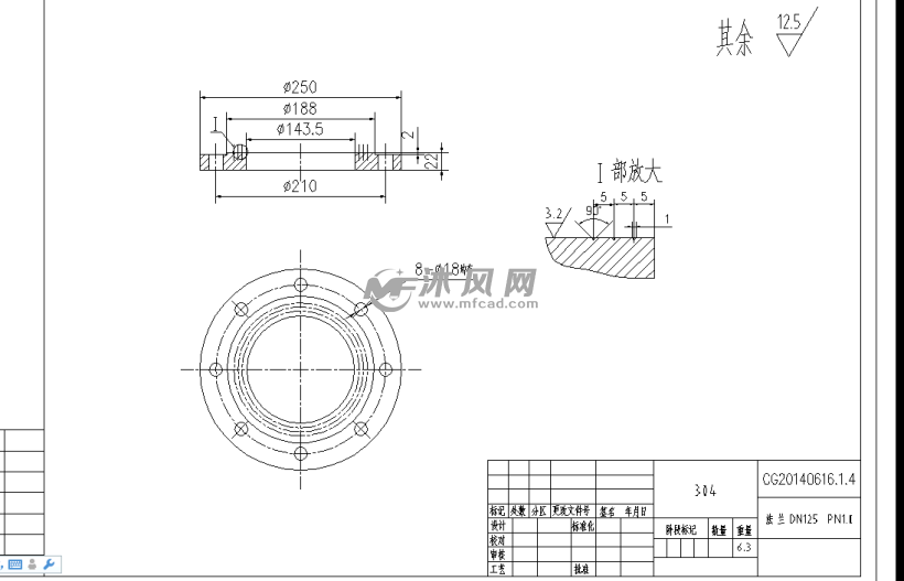 零件图法兰