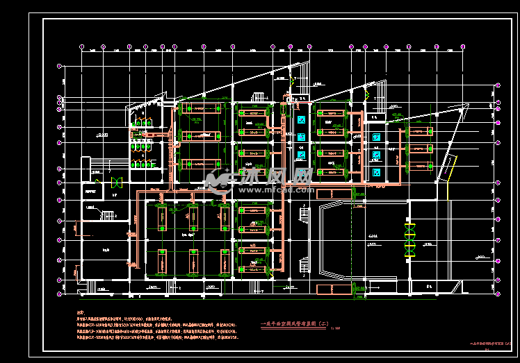 一层平面空调风管布置图