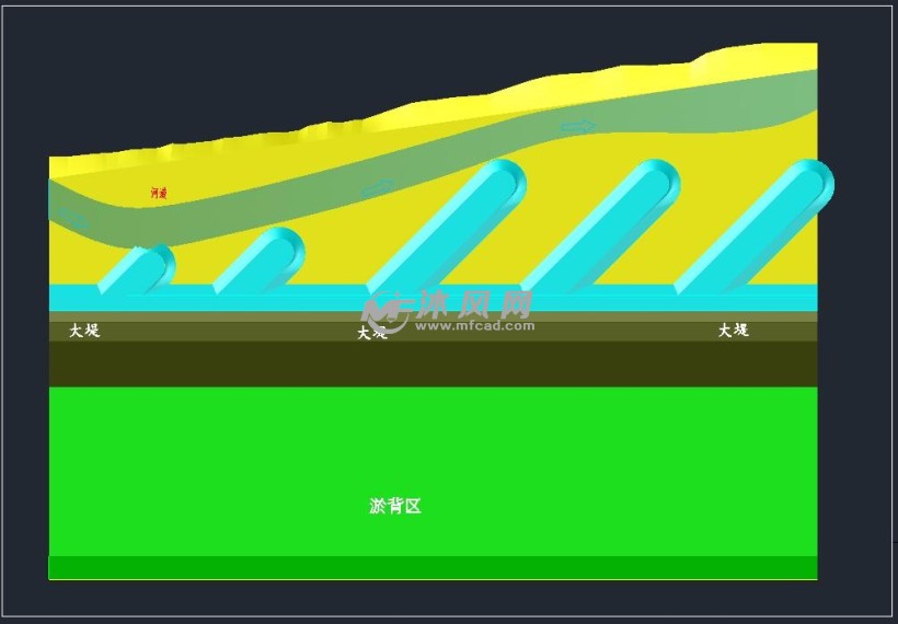 cad图纸 水利工程图纸 大坝堤防图 堤防相关图