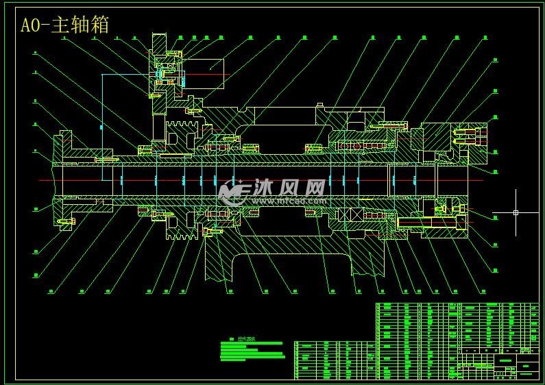 数控机床主轴进给系统结构设计