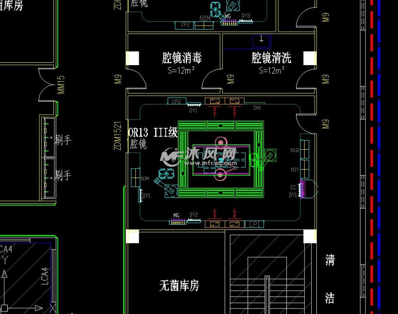 妇幼手术室平面设备布置图