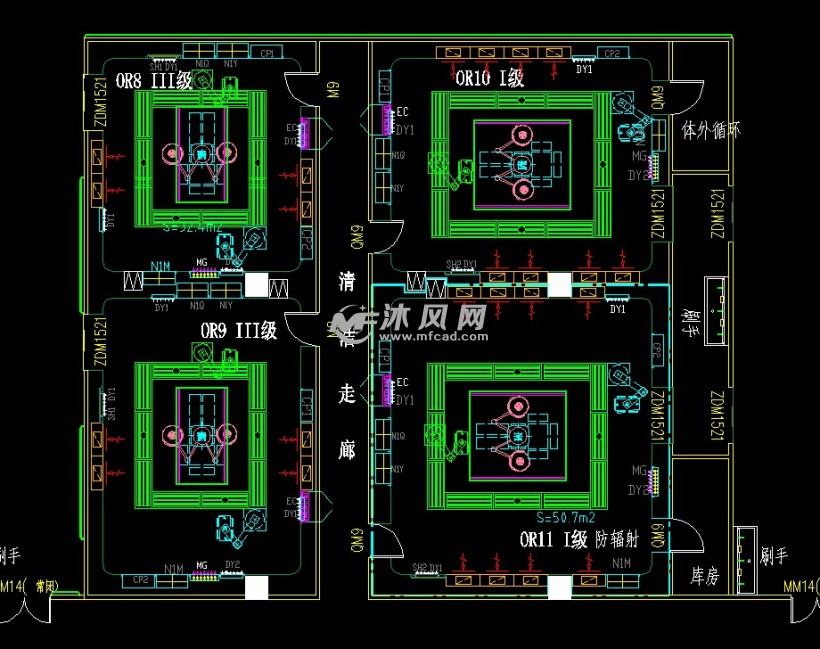 妇幼手术室平面设备布置图